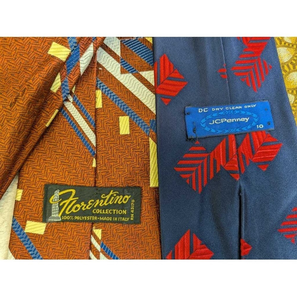 Lot 10 Vintage Retro Mens Ties - Assorted Patterns Styles Brands - Picture 8 of 11